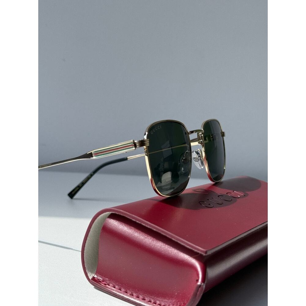 NEW Gucci GG1876S Gold Round Sunglasses $545 - Picture 5 of 9